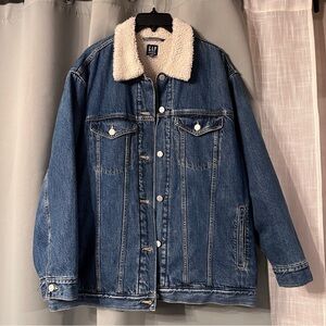 Gap Mens Denim Sherpa Jacket